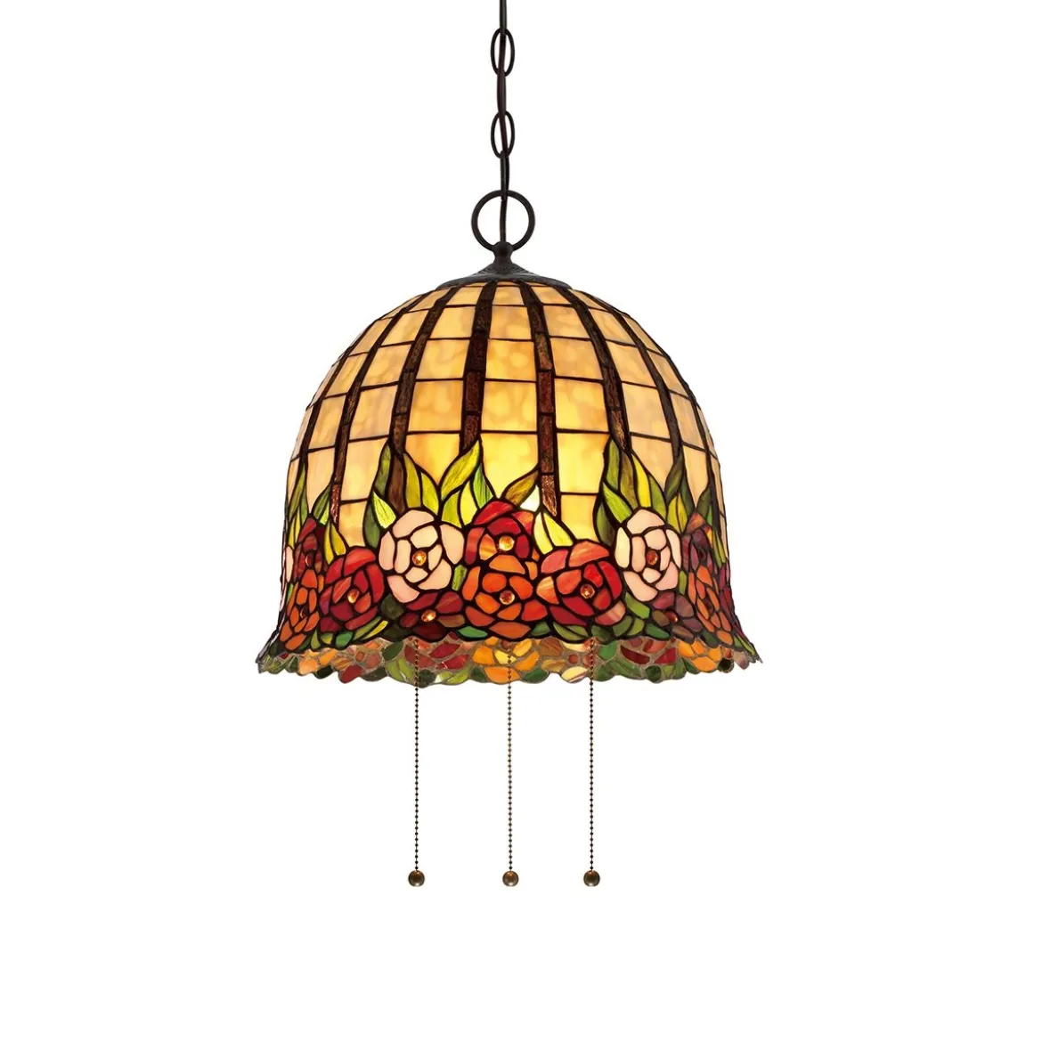 Elstead Lighting Rosecliffe Pendelleuchte 3-Light Tiffany-Stil Bronze E27