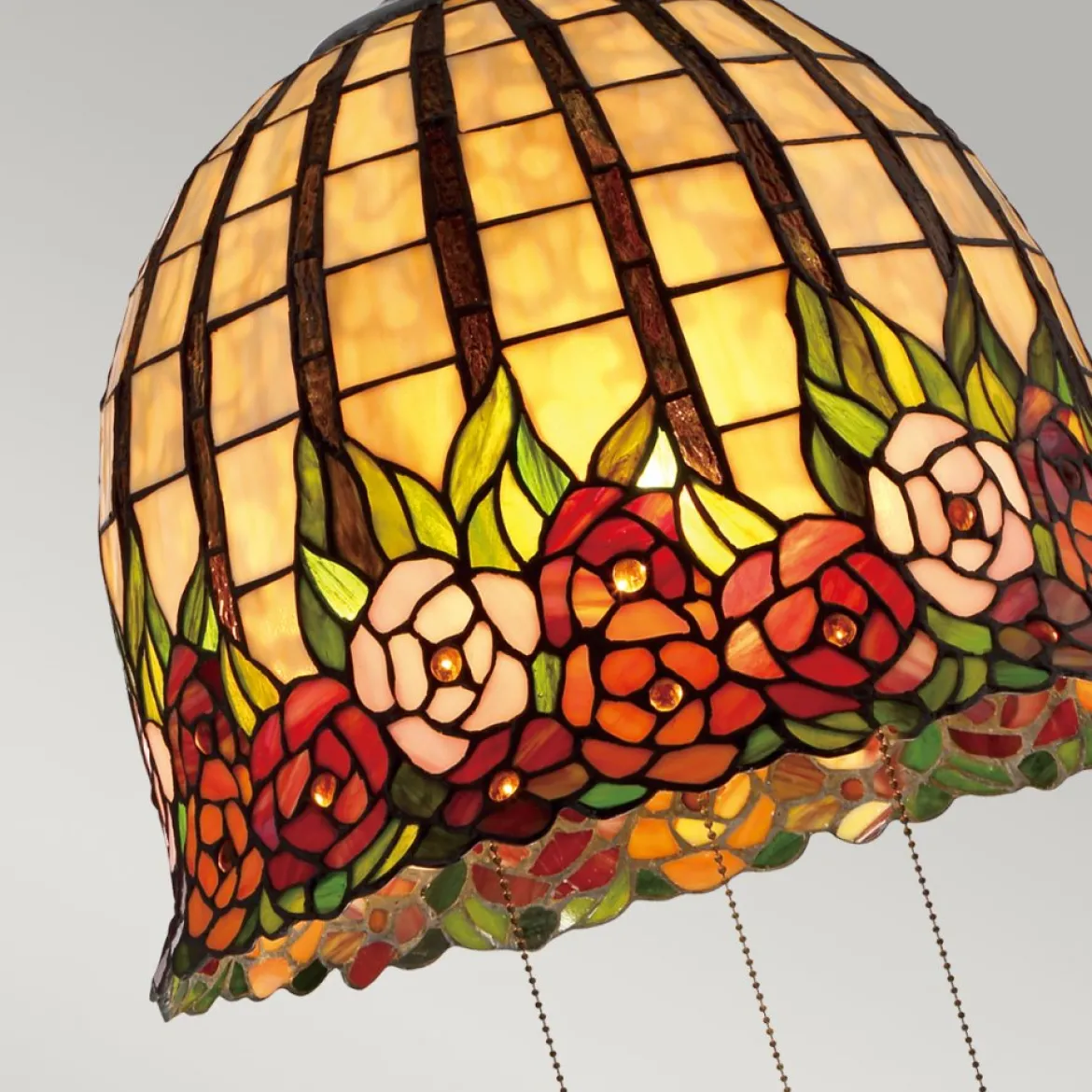 Elstead Lighting Rosecliffe Pendelleuchte 3-Light Tiffany-Stil Bronze E27