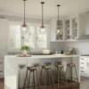 Elstead Lighting Royer Pendelleuchte Schwarz Schirm Glas Naturseil
