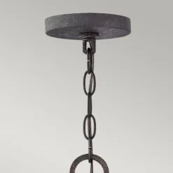 Elstead Lighting Sawyer Pendelleuchte 9-flammig Sequoia-Holzoptik Rost-Eisen-Akzenten