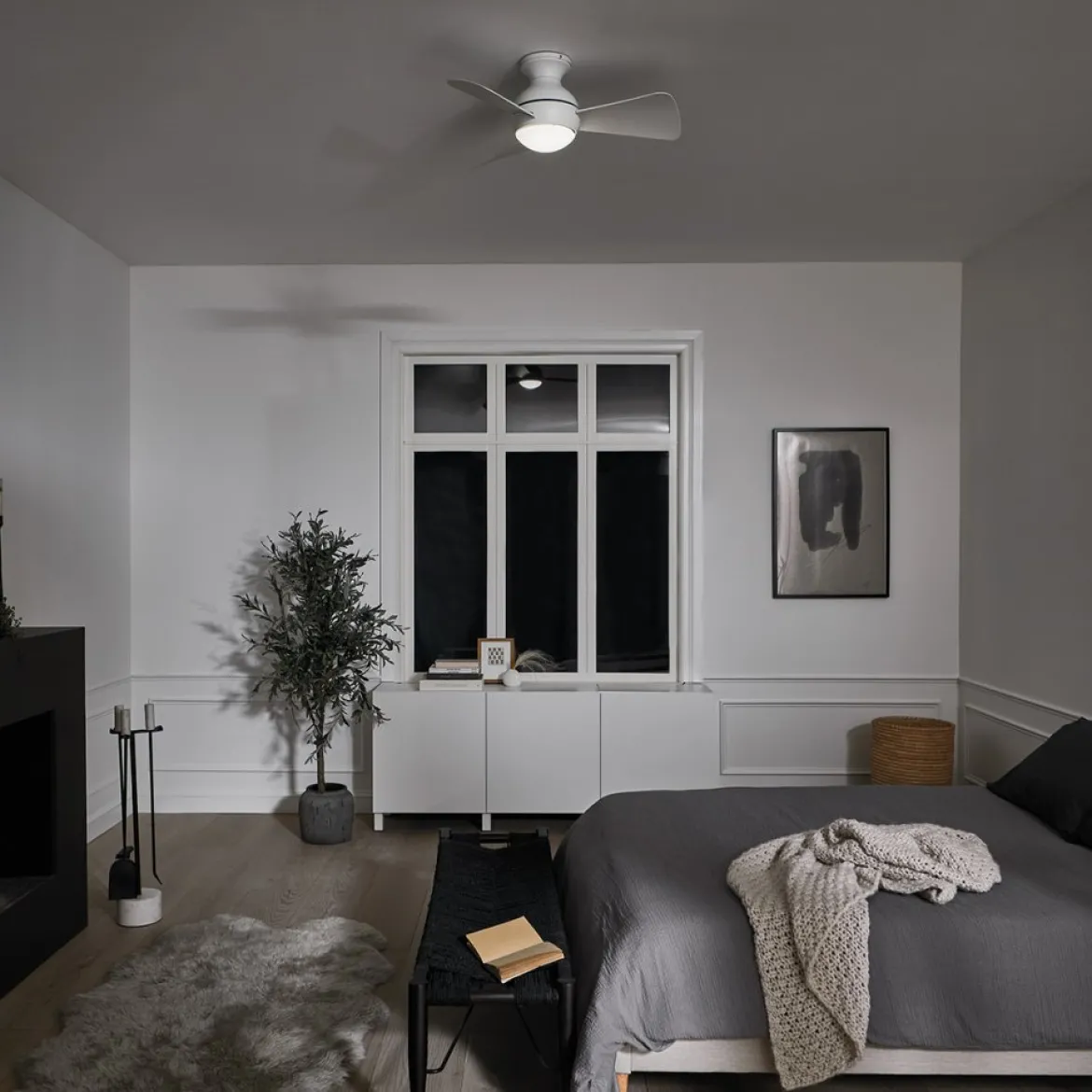 Elstead Lighting Sola Deckenventilator LED weiß