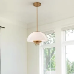 Elstead Lighting Staring Decken-oder Pendelleuchte 3-flammig Gold Opal E14