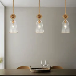 Elstead Lighting Staring Pendelleuchte 1-flammig Gold Transparent E27