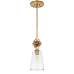 Elstead Lighting Staring Pendelleuchte 1-flammig Gold Transparent E27