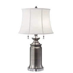 Elstead Lighting Stateroom 2-Light Tischleuchte antikes Nickel 2-flammig E27 69cm