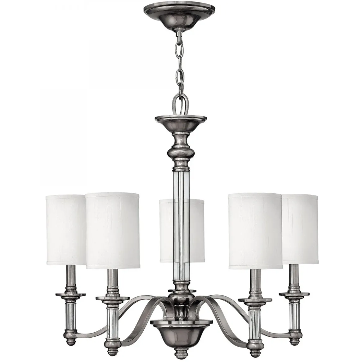Elstead Lighting Sussex 5-Light Kronleuchter Nickel gebürstet 5-flammig E14