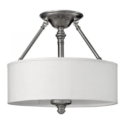 Elstead Lighting Sussex 3-Light Deckenleuchte Nickel gebürstet 3-flammig E27