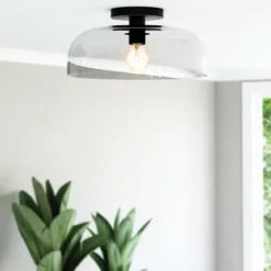 Elstead Lighting Sylvia Deckenleuchte 1-flammig Schwarz