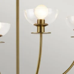 Elstead Lighting Sylvia Kronleuchter 4-flammig Gebürstetes Gold