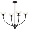 Elstead Lighting Sylvia Kronleuchter 4-flammig Schwarz