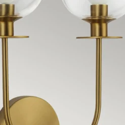 Elstead Lighting Sylvia Wandleuchte 2-flammig Gebürstetes Gold