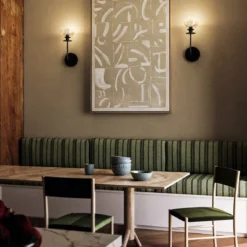 Elstead Lighting Sylvia Wandleuchte 1-flammig Schwarz
