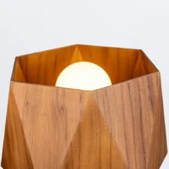 Elstead Lighting Tischleuchte ANGULAR Teakfurnier E27