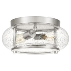 Elstead Lighting Trilogy Deckenleuchte 2-Light Nickel Glas 305mm E27