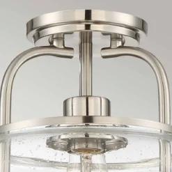 Elstead Lighting Trilogy Deckenleuchte Small Semi-Flush 1-Light Nickel Glas 305mm E27