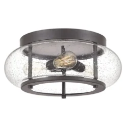 Elstead Lighting Trilogy Deckenleuchte 3-Light Bronze Glas 406mm E27