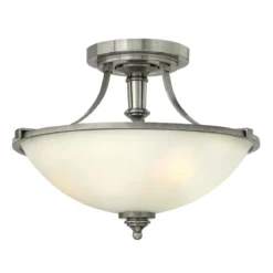 Elstead Lighting Truman 3-Light Deckenleuchte Nickel 3-flammig E27 41cm