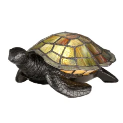 Elstead Lighting Turtle Animal Tischleuchte Tiffany-Stil Bronze G9