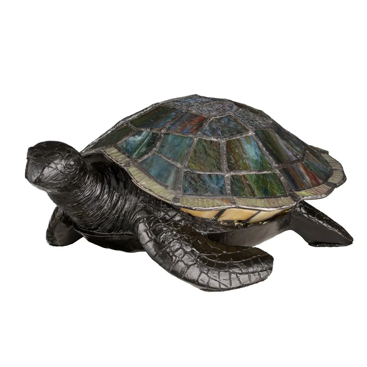 Elstead Lighting Turtle Animal Tischleuchte Tiffany-Stil Bronze G9