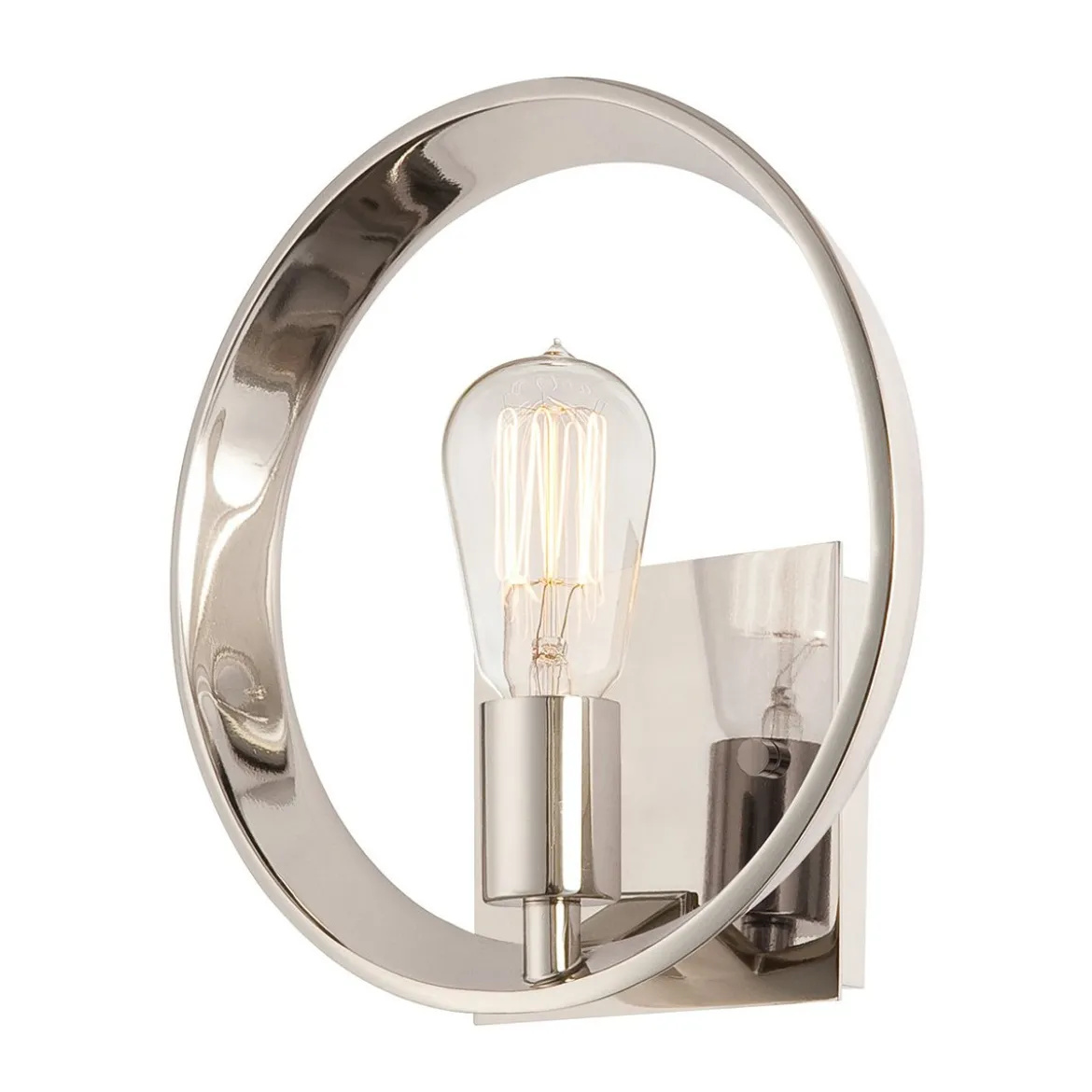 Elstead Lighting Uptown Theatre Row 1-Light Wandleuchte Silber 1-flammig E27