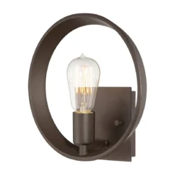 Elstead Lighting Uptown Theatre Row 1-Light Wandleuchte Bronze 1-flammig E27