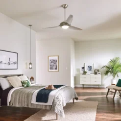 Elstead Lighting Voya Deckenventilator LED Edelstahl gebürstet
