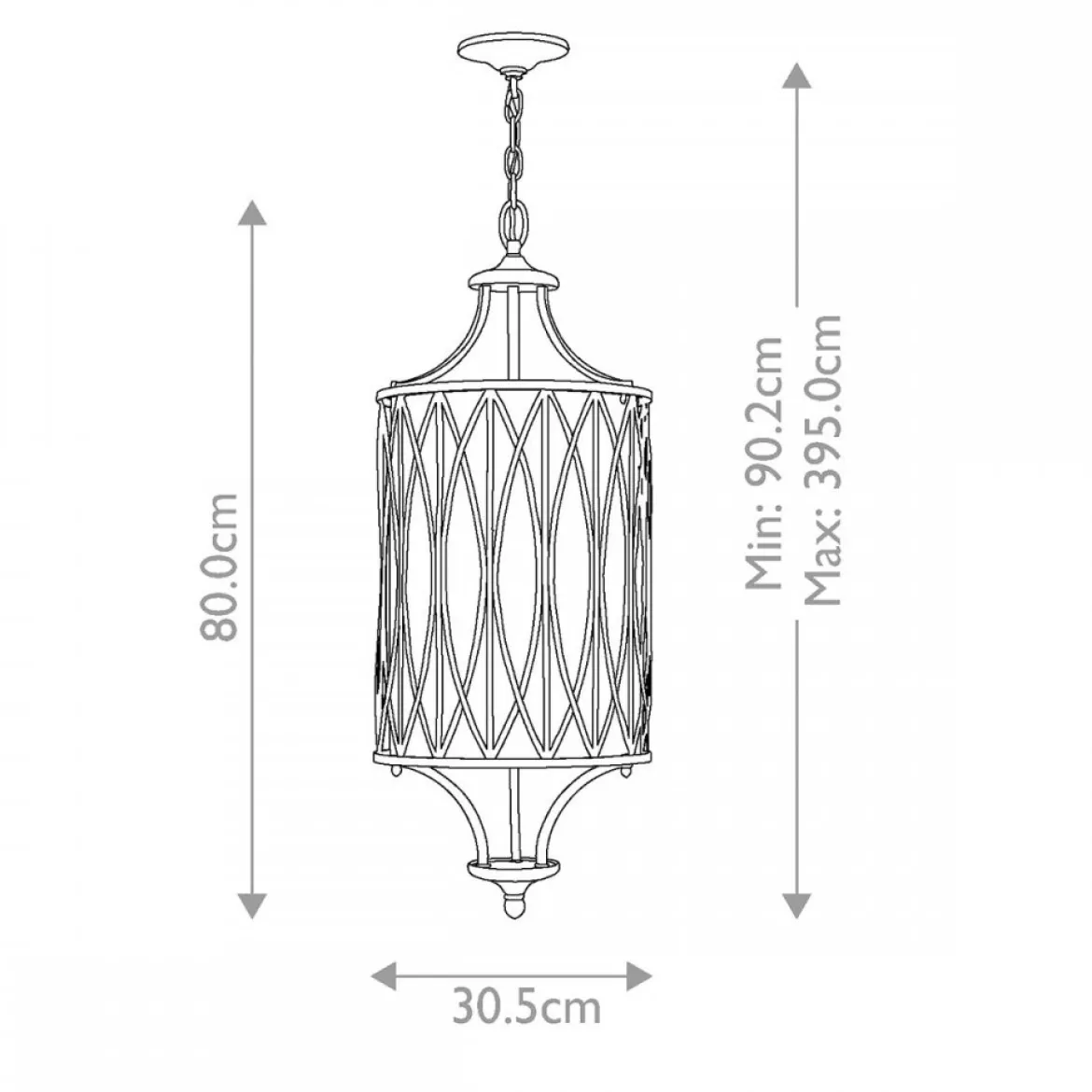 Elstead Lighting Walden 3-flammige Pendelleuchte Viktorianische Bronze
