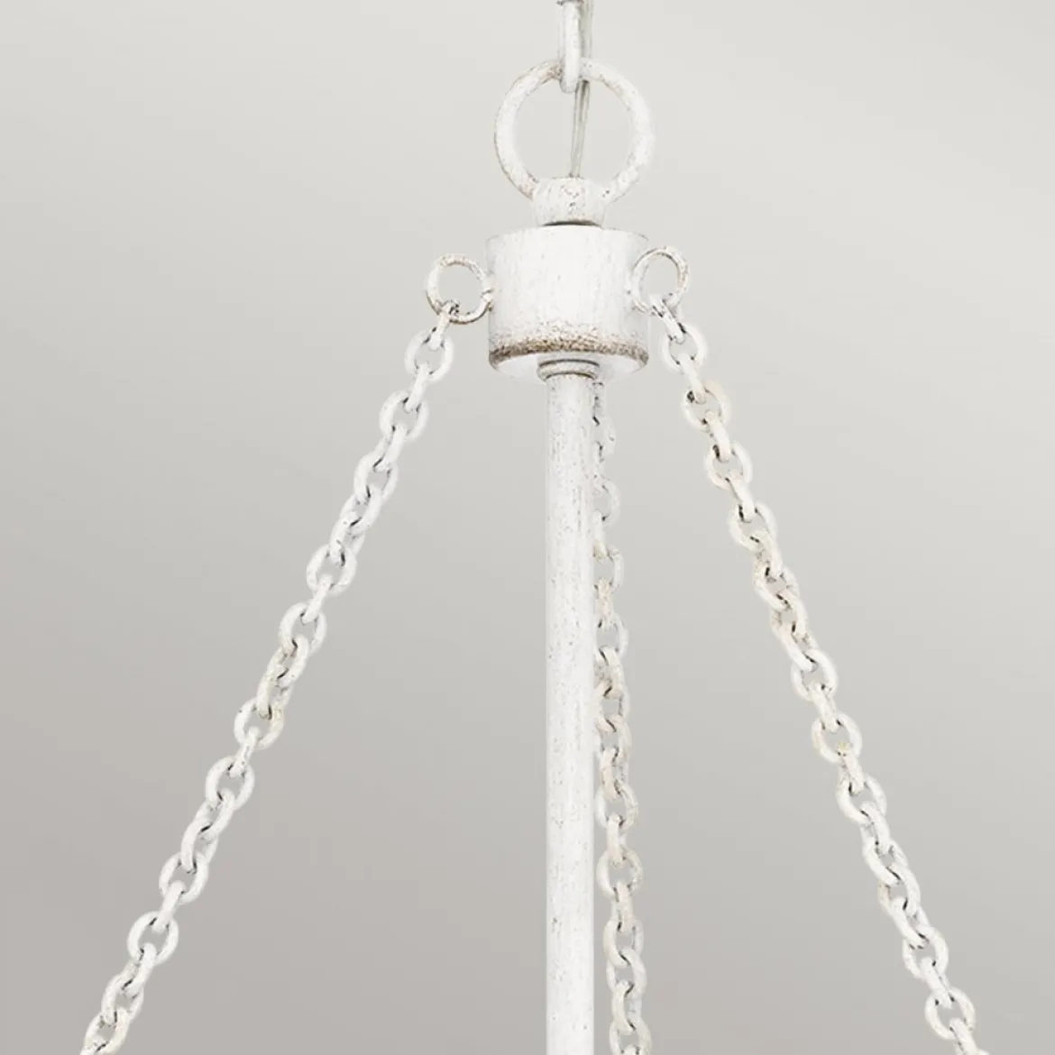 Elstead Lighting Waylon Pendelleuchte 4 flammig Antikweiß Glas E27