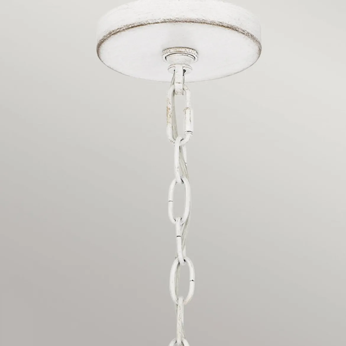 Elstead Lighting Waylon Pendelleuchte 4 flammig Antikweiß Glas E27
