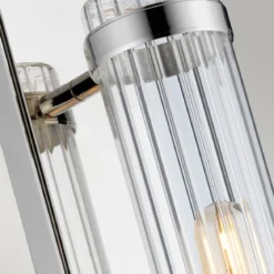 Elstead Lighting Wellington Wandleuchte 1-Light Chrom poliert Klarglas E27