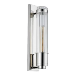 Elstead Lighting Wellington Wandleuchte 1-Light Chrom poliert Klarglas E27