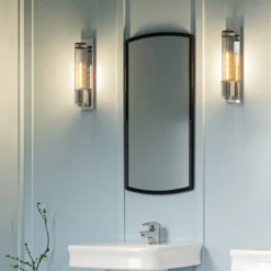 Elstead Lighting Wellington Wandleuchte 1-Light Chrom poliert Klarglas E27