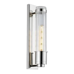 Elstead Lighting Wellington Wandleuchte 1-Light Chrom poliert Klarglas E27