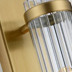 Elstead Lighting Wellington Wandleuchte 1-Light Messing Klarglas E27