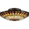 Elstead Lighting West End Deckenleuchte 2-Light Tiffany-Stil Bronze E27
