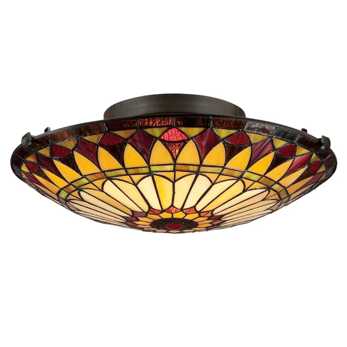 Elstead Lighting West End Deckenleuchte 2-Light Tiffany-Stil Bronze E27