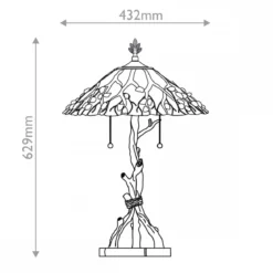 Elstead Lighting Whispering Tischlampe im Tiffany-Stil Bronze cremeweiß