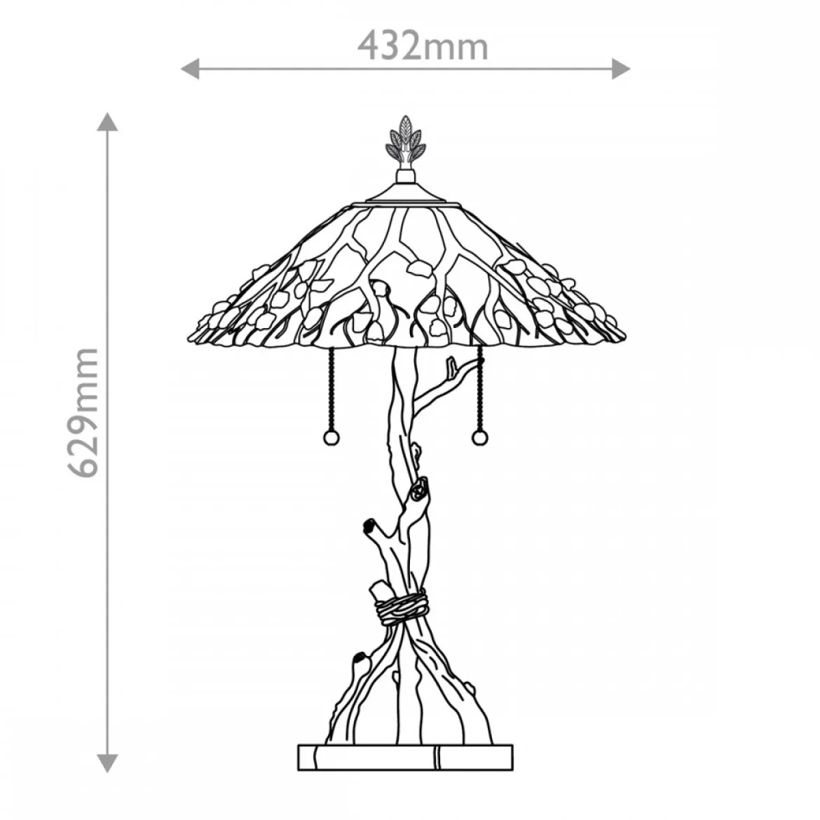 Elstead Lighting Whispering Tischlampe im Tiffany-Stil Bronze cremeweiß