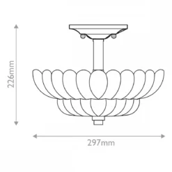 Elstead Lighting Whitecap Deckenleuchte Bernsteinglas braun 30cm