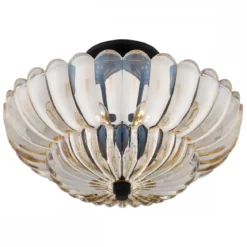 Elstead Lighting Whitecap Deckenleuchte Bernsteinglas braun 40cm