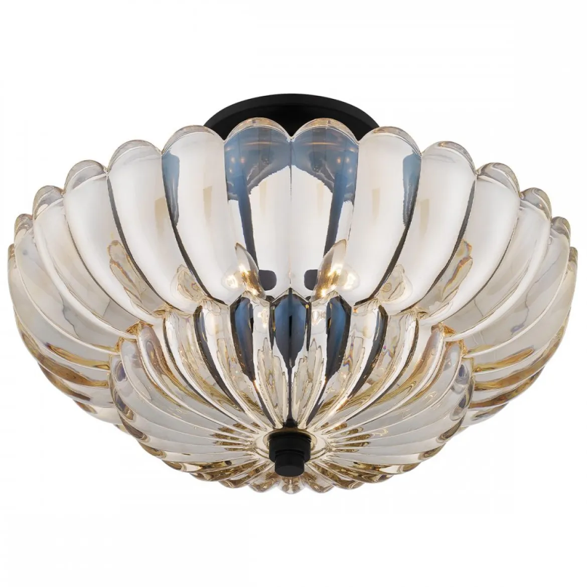 Elstead Lighting Whitecap Deckenleuchte Bernsteinglas braun 40cm