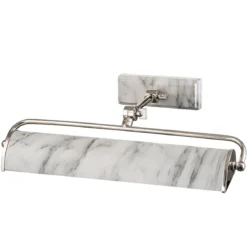 Elstead Lighting Winchfield Bilderleuchte Medium 2-Light Messing antik Marmoreffekt 45cm