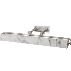 Elstead Lighting Winchfield Bilderleuchte Large 4-Light Messing antik Marmoreffekt 70cm