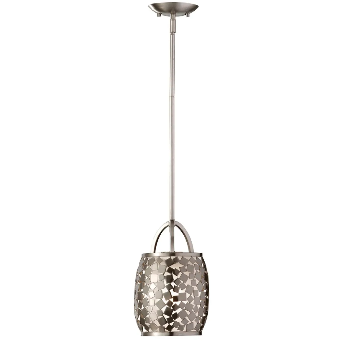 Elstead Lighting Zara 1-Light Mini Pendelleuchte 1-flammig stahl gebürstet