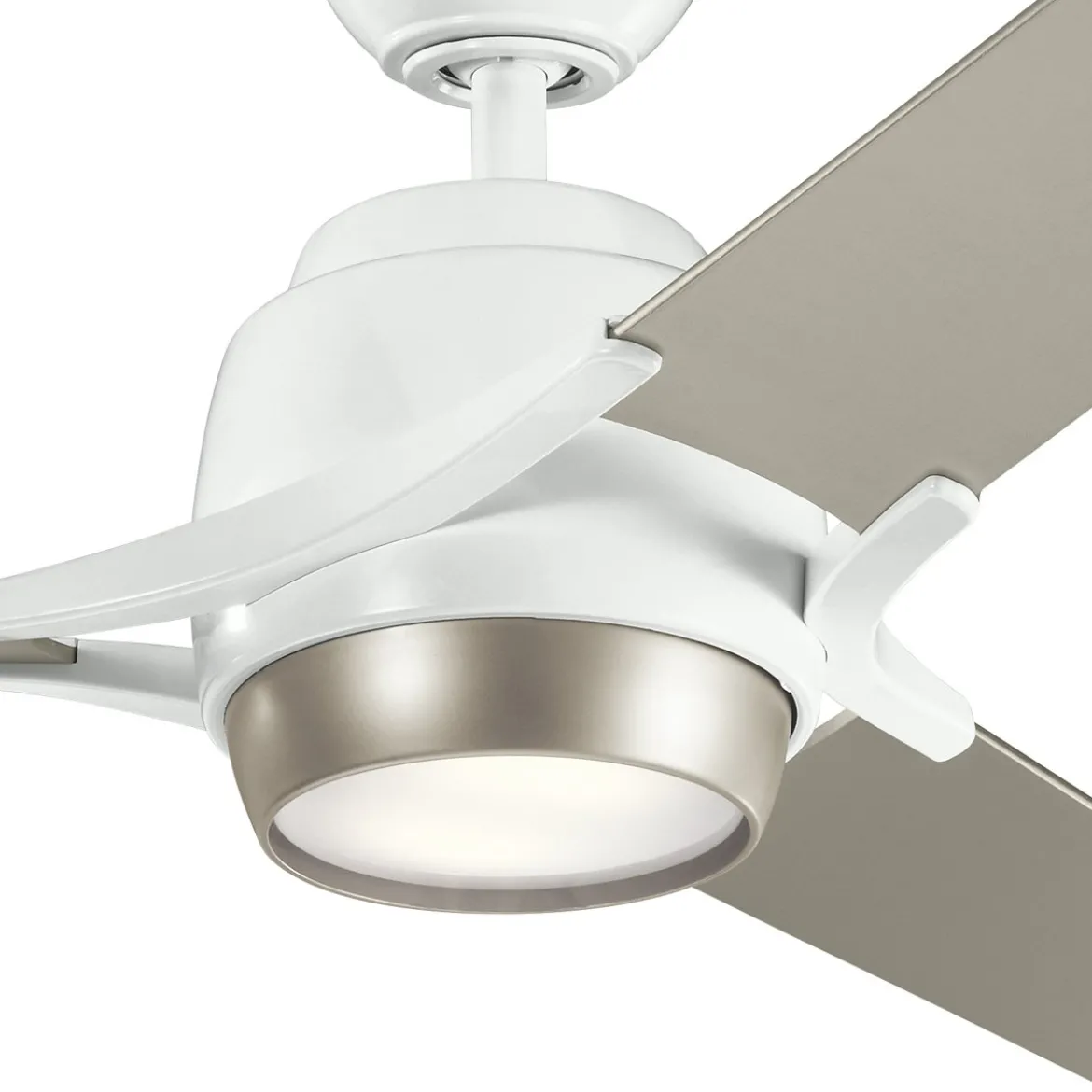Elstead Lighting Zeus Deckenventilator LED weiß