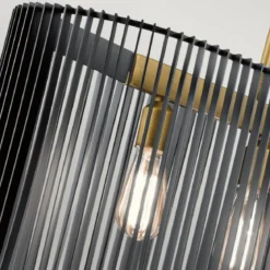 Elstead Linara Pendelleuchte 5-flammig schwarz messing