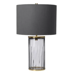 Elstead Reno Tischlampe Rauch Messing gealtert 60cm