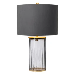 Elstead Reno Tischlampe Rauch Messing gealtert 60cm