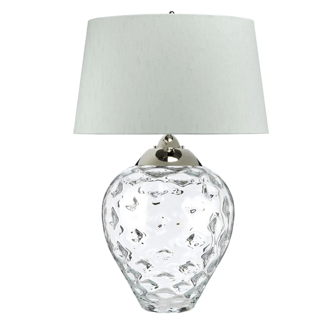 Elstead Samara Tischlampe groß Klar Schirm hellgrün 79cm