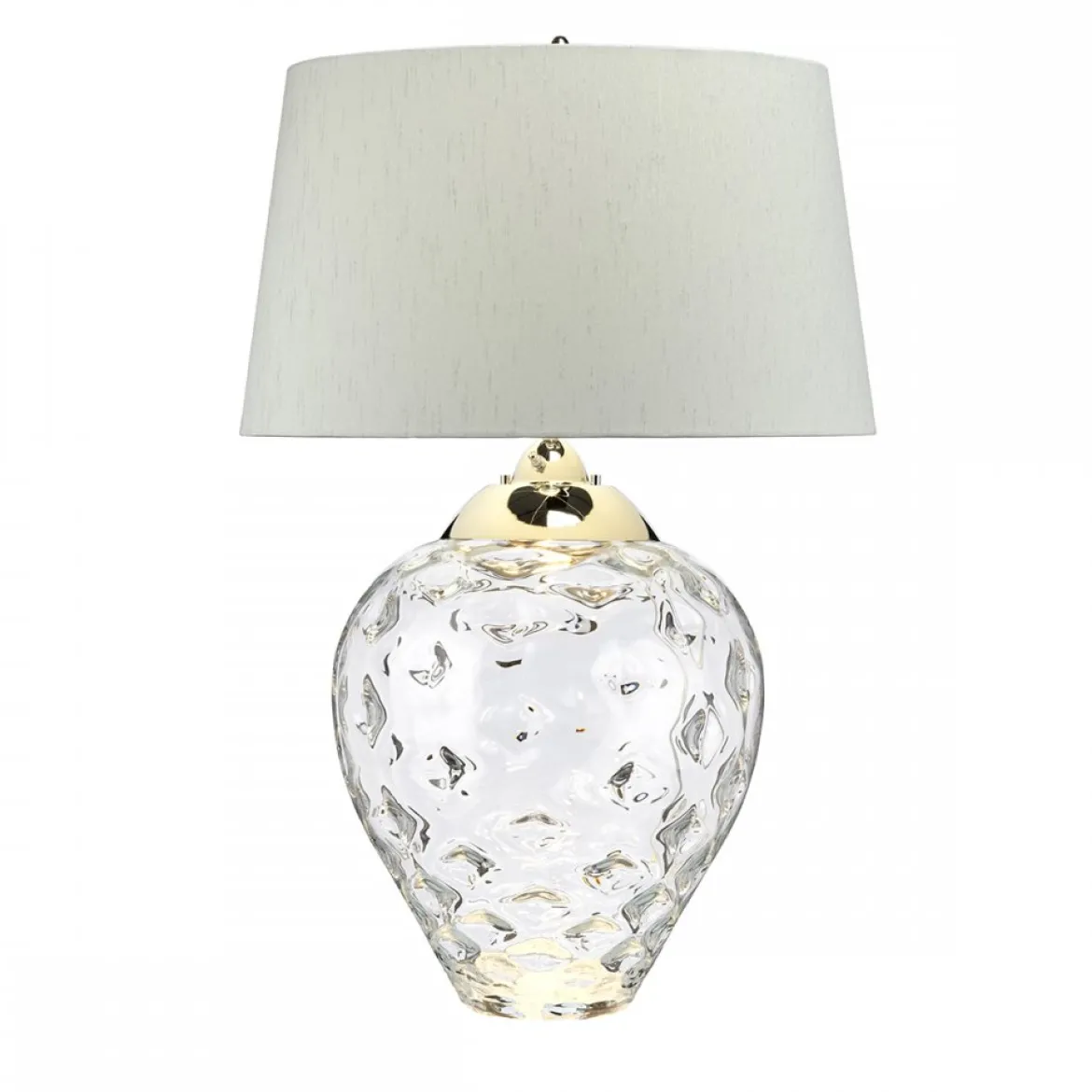 Elstead Samara Tischlampe groß Klar Schirm hellgrün 79cm